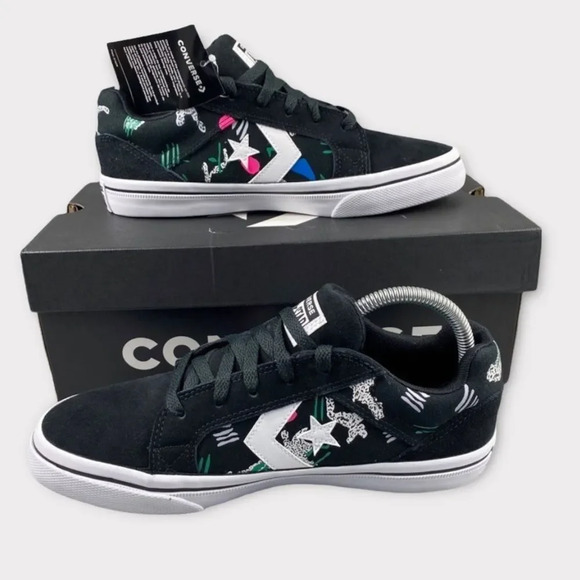 Converse Shoes - CONVERSE EL DISTRITO 2.0 OX Shoes Leather Unisex‎ Sneakers Women 8.5 Men 7 Black